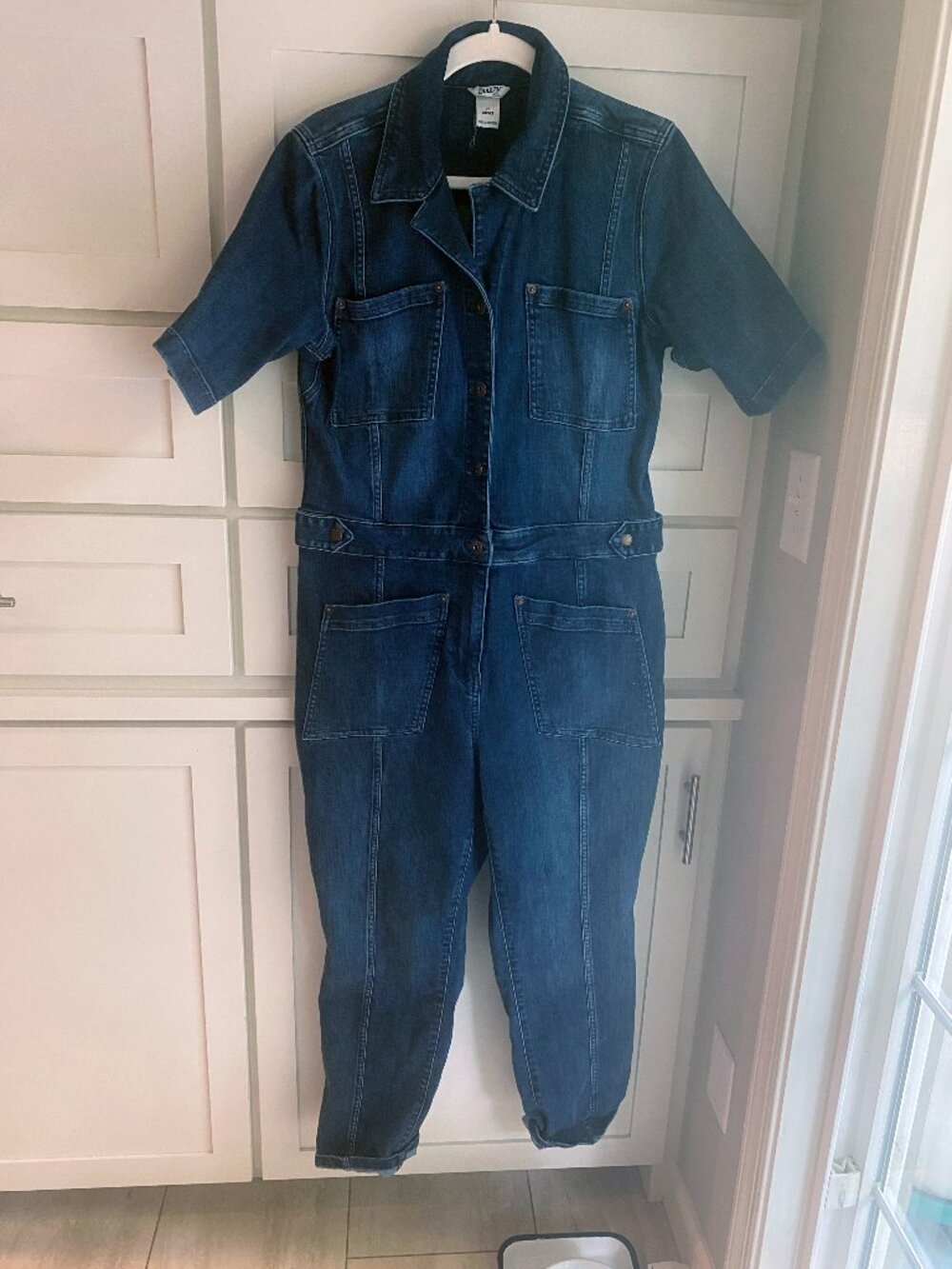 Duluth Trading Denim Utility Coverall Jumpsuit Size 12 Short
